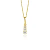 Zinzi 13mm Gold 14 krt gouden hanger met drie witte zirkonia's ZGH543 (zonder collier)