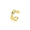 Zinzi 12,5mm gold plated zilveren ear cuff cross-over gladde buis 5,5mm breed per stuk geprijsd ZIO-CUFF5G