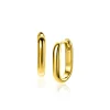 Zinzi 15,5mm gold plated zilveren oorringen in ovale vorm met ronde buis 3mm breed ZIO2604G