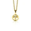 Clearance Zinzi 9mm gold plated zilveren Ram sterrenbeeldhanger bezet met witte zirconia ZIHY-RAM (zonder collier)