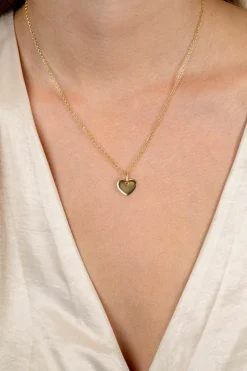 Hot Zinzi 12mm gold plated zilveren hanger glad hart voor gravure ZIH2346G12 (zonder collier)
