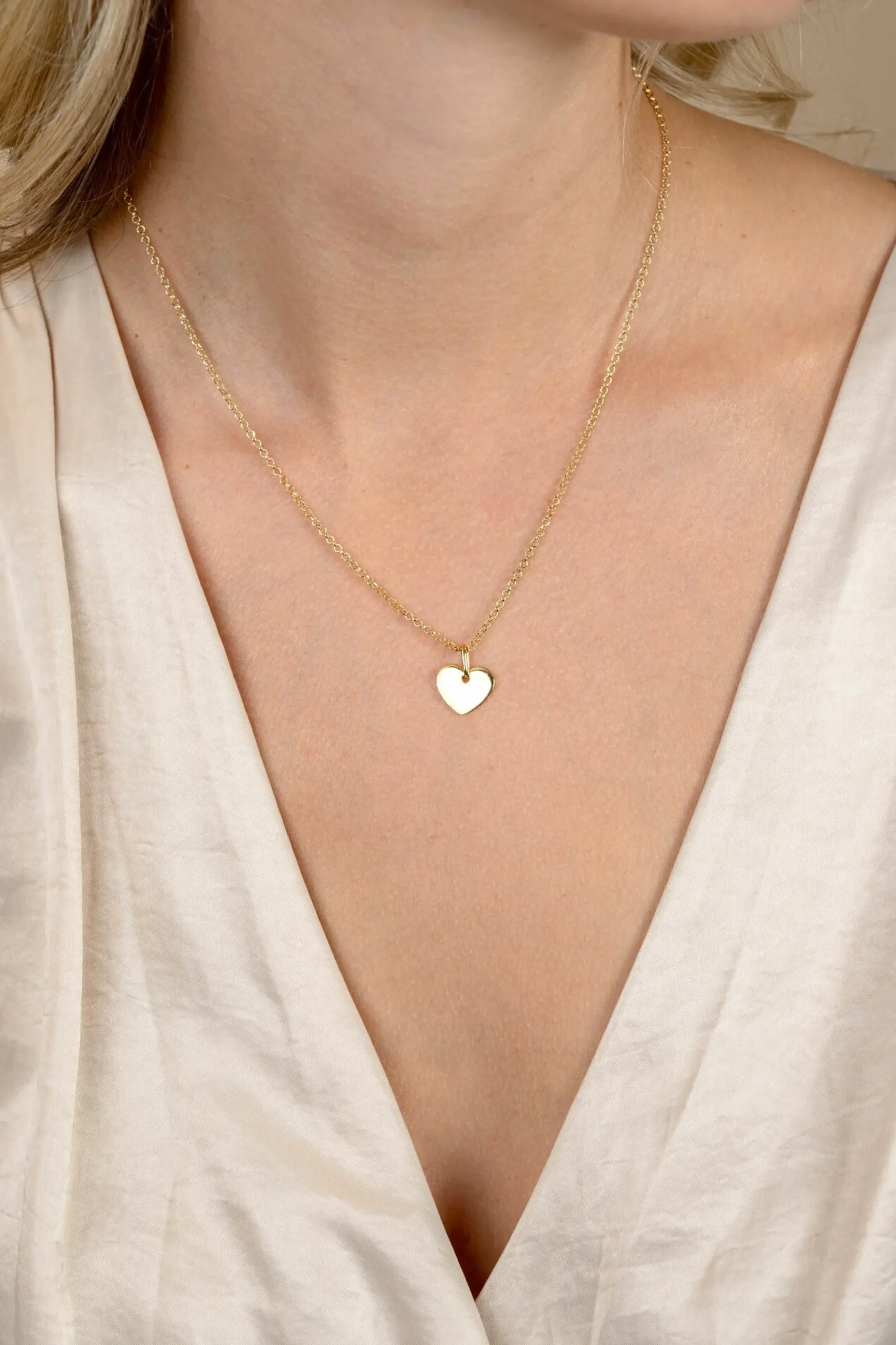 Hot Zinzi 12mm gold plated zilveren hanger glad hart voor gravure ZIH2346G12 (zonder collier)