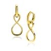 Hot Zinzi 20mm gold plated zilveren oorbedels infinity ZICH2717G (zonder oorringen)
