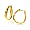 New Zinzi 22mm gold plated zilveren oorringen in trendy tas vorm met gladde buis 4mm breed en handige bovensluiting ZIO2606G