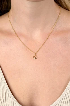New Zinzi 9mm gold plated zilveren Stier sterrenbeeldhanger bezet met witte zirconia ZIHY-STI (zonder collier)