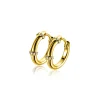 New Zinzi 15mm gold plated zilveren oorringen met bamboo uitstraling, bezet met witte zirkonia's en luxe klapsluiting ZIO2687Y