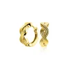 New Zinzi 15mm gold plated zilveren oorringen met luxe Infinity teken en klapsluiting ZIO2684
