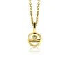 Outlet Zinzi 9mm gold plated zilveren Weegschaal sterrenbeeldhanger bezet met witte zirconia ZIHY-WEE (zonder collier)