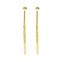 Clearance Zinzi 65mm gold plated zilveren multi-look oorstekers met bungelende paperclip schakels ZIO2709G
