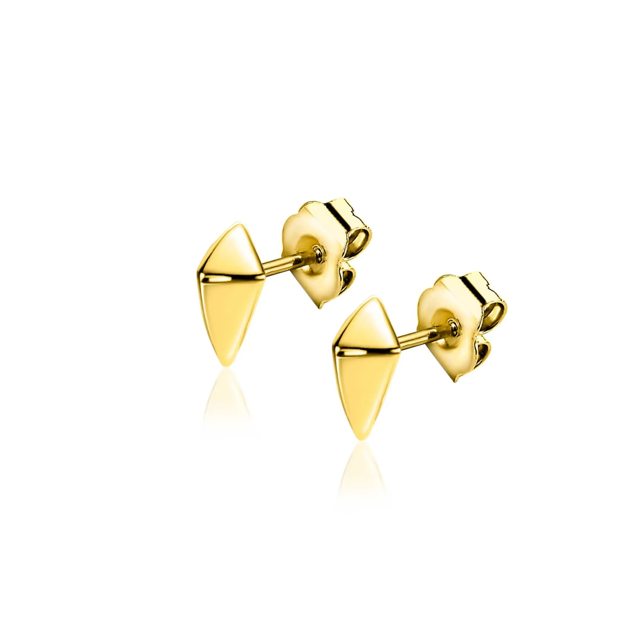 Sale Zinzi 7mm gold plated zilveren oorknoppen in vliegervorm ZIO2503G
