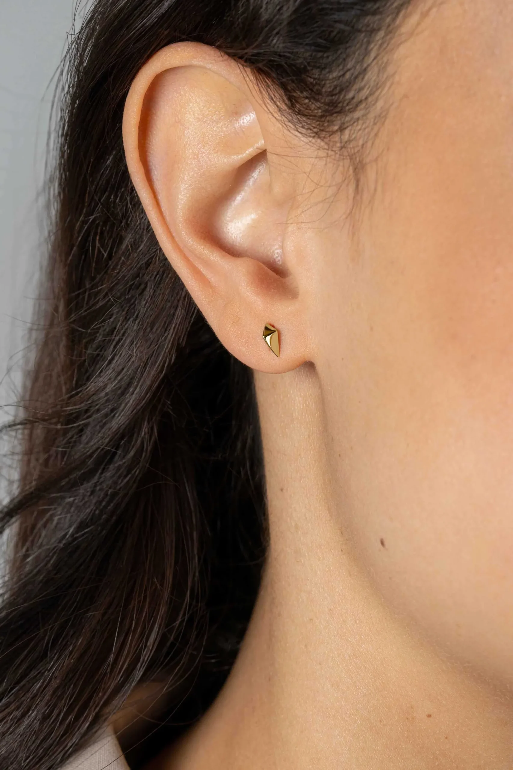 Sale Zinzi 7mm gold plated zilveren oorknoppen in vliegervorm ZIO2503G