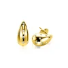 New Zinzi 17mm gold plated zilveren oorstekers in druppelvorm met witte zirkonia's ZIO2708Y