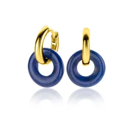 Sale Zinzi 12mm oorbedels rond met lapis lazuli edelsteen ZICH2274L (zonder oorringen)