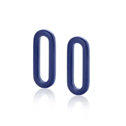 Outlet Zinzi 19mm ovale oorbedels in trendy lapis lazuli blauw ZICH2455L (zonder oorringen)