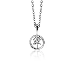 Zinzi 9mm zilveren Boogschutter sterrenbeeldhanger bezet met witte zirconia ZIH-BOO (zonder collier)