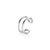 Hot Zinzi 12,5mm zilveren ear cuff multi-look dubbele buis 5,5mm breed per stuk geprijsd ZIO-CUFF4