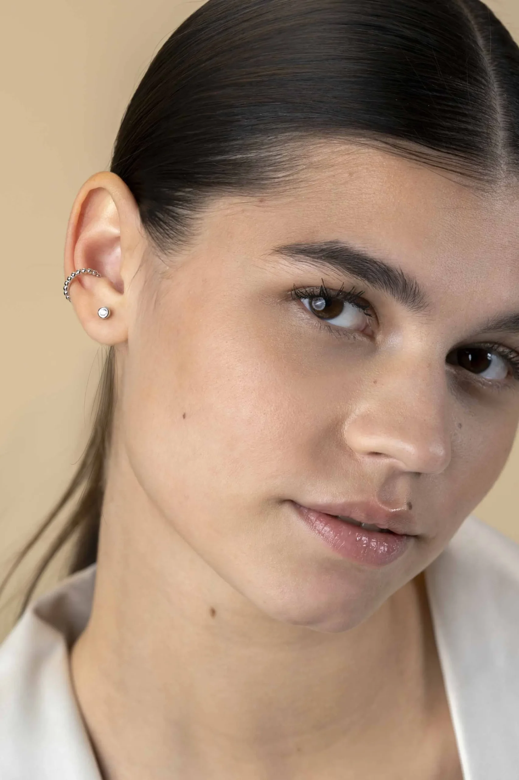Best Zinzi 14mm zilveren ear cuff bolletjes per stuk geprijsd ZIO-CUFF2