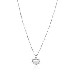 New Zinzi 18mm zilveren hanger hart met parelrand voor gravure ZIH2652 (zonder collier)