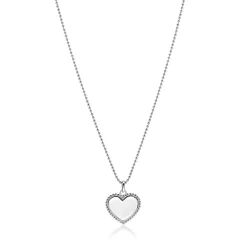 New Zinzi 21mm zilveren hanger hart met parelrand voor gravure ZIH2653 (zonder collier)