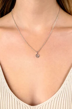 Hot Zinzi 9mm zilveren Maagd sterrenbeeldhanger bezet met witte zirconia ZIH-MAA (zonder collier)