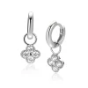 Best Zinzi 8mm zilveren oorbedels klavertje ZICH2735 (zonder oorringen)