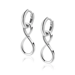 Outlet Zinzi 20mm zilveren oorbedels infinity ZICH2717 (zonder oorringen)
