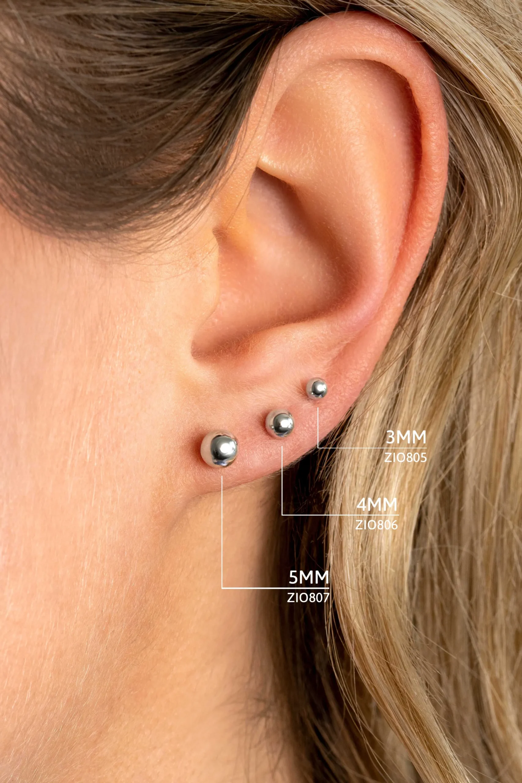 Online Zinzi 4mm zilveren oorknoppen glad bol ZIO806