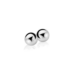 Online Zinzi 4mm zilveren oorknoppen glad bol ZIO806