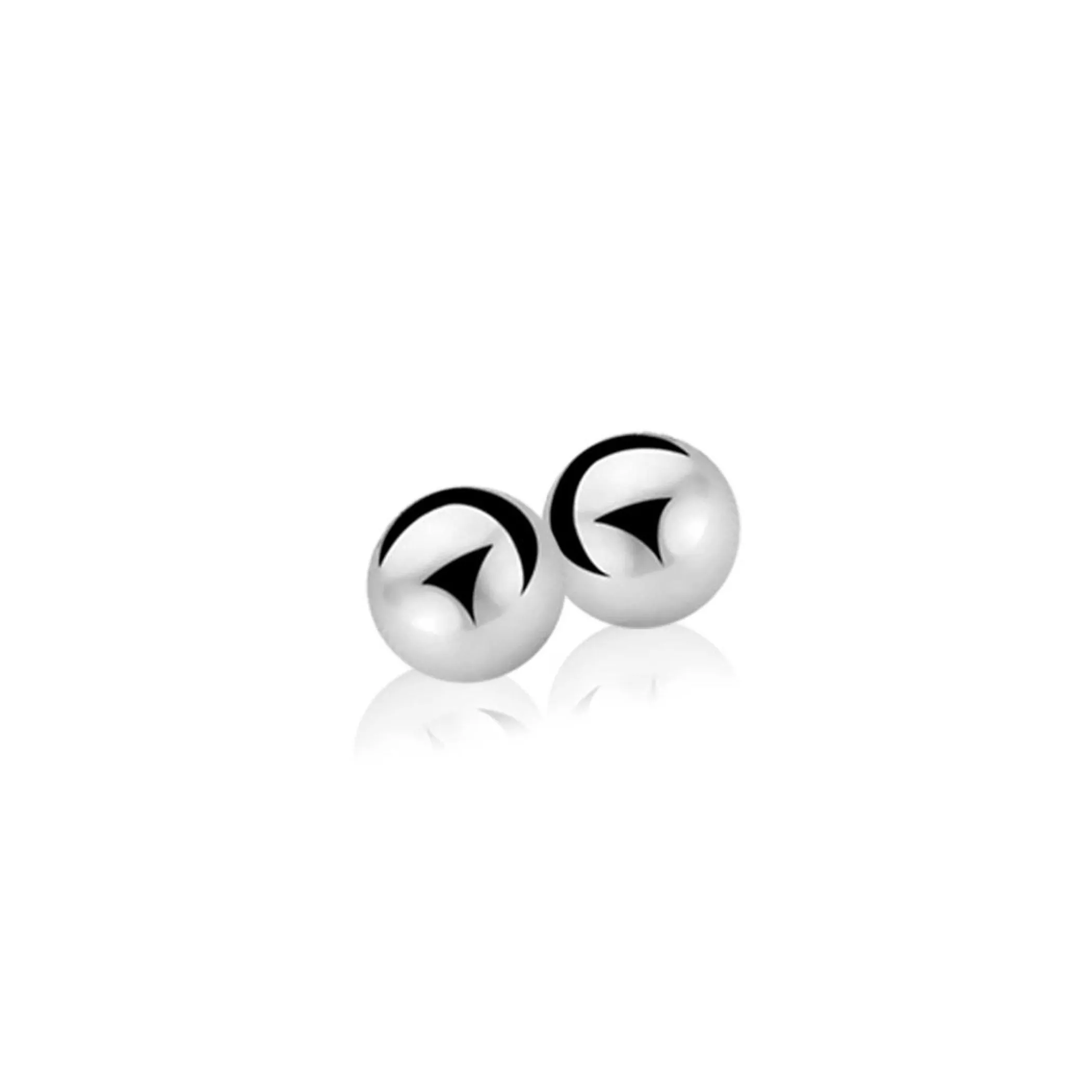 Online Zinzi 4mm zilveren oorknoppen glad bol ZIO806