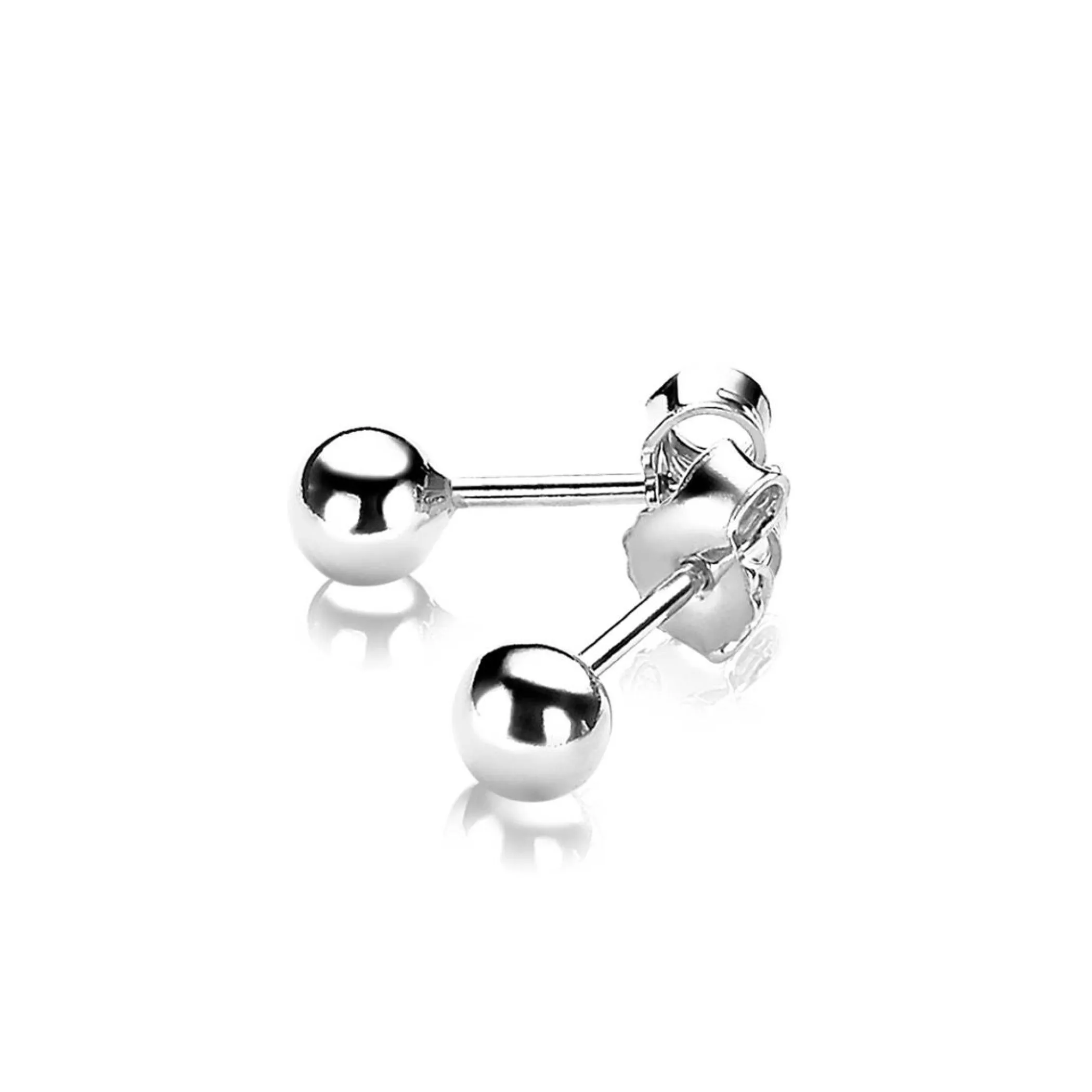 Online Zinzi 4mm zilveren oorknoppen glad bol ZIO806