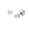 Outlet Zinzi 4mm zilveren oorknoppen wit parel ZIO1318