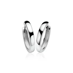 New Zinzi 20mm zilveren oorringen 3mm glad met luxe klapsluiting ZIO190