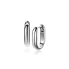 Hot Zinzi 14,5mm zilveren oorringen in ovale vorm met ronde buis 3mm breed ZIO2603