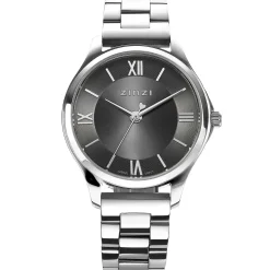 Clearance Zinzi Classy Mini horloge 30mm grijze wijzerplaat stalen kast en band ziw1224