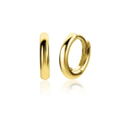 Sale Zinzi Gold 14 karaat gouden oorringen ronde buis luxe sluiting 11 x 1,8mm ZGO302