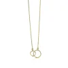 Best Zinzi Gold 14 karaat gouden collier open rondjes in elkaar 42cm ZGC115