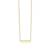 Sale Zinzi Gold 14 karaat gouden collier plaatje glad 42cm ZGC176