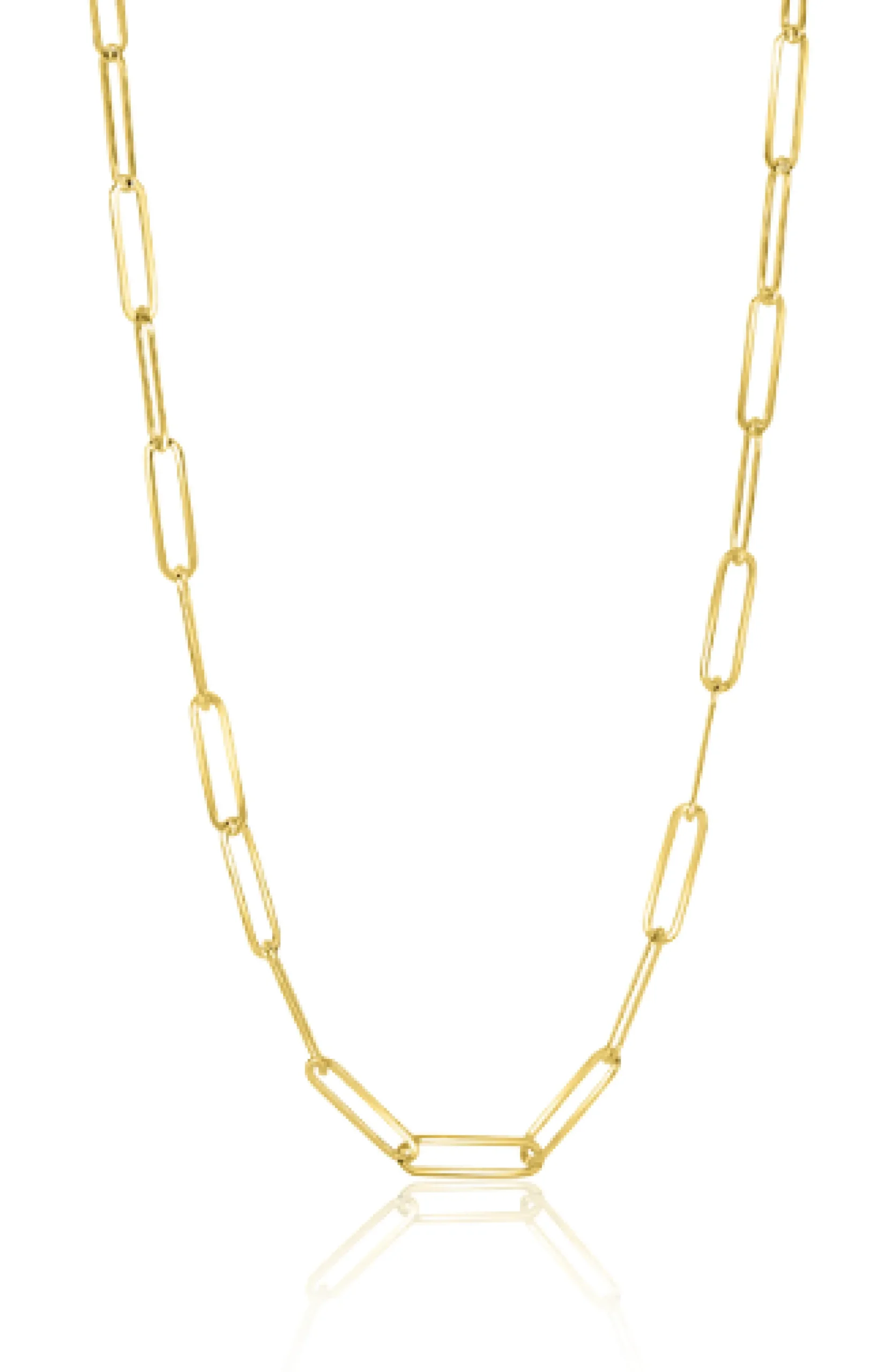 Clearance Zinzi Gold 14 karaat gouden collier 45cm met paperclip schakels 2,2mm breed ZGC296