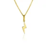 Discount Zinzi Gold 14 karaat gouden hanger met glimmende bliksemschicht 18mm ZGH402 (zonder collier)