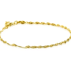 New Zinzi Gold 14 karaat gouden massieve Singapore armband 1,8mm breed 17-19cm ZGA501