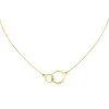 Hot Zinzi Gold 14 karaat gouden jasseron ketting ronde vormen 42cm ZGC113