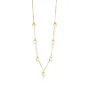 Outlet Zinzi Gold 14 karaat gouden collier met 7 rondjes 45cm ZGC167