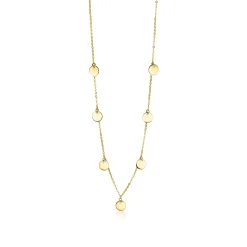 Outlet Zinzi Gold 14 karaat gouden collier met 7 rondjes 45cm ZGC167
