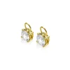 Online Zinzi Gold 14 karaat gouden creoolhangers rond wit ZGCH143 (zonder oorringen)