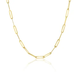 Zinzi Gold 14 karaat gouden collier 45cm met paperclip schakels 1,6mm breed ZGC298