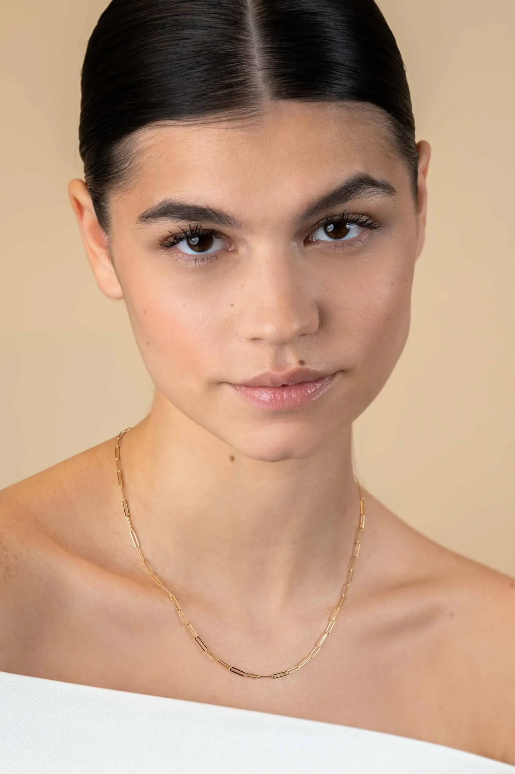 Zinzi Gold 14 karaat gouden collier 45cm met paperclip schakels 1,6mm breed ZGC298