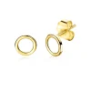 Outlet Zinzi Gold 14 karaat gouden oorknoppen open rond 6mm ZGO163