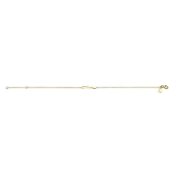 New Zinzi Gold 14 karaat gouden armband plaatje glad ZGA176