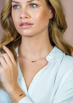 New Zinzi Gold 14 karaat gouden armband plaatje glad ZGA176