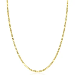 Zinzi Gold 14 karaat gouden massieve gourmet ketting met valkenoog schakels 2mm breed 41-43cm ZGC498